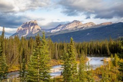 Castle Mountain, Mount Eisenhower. Bow River